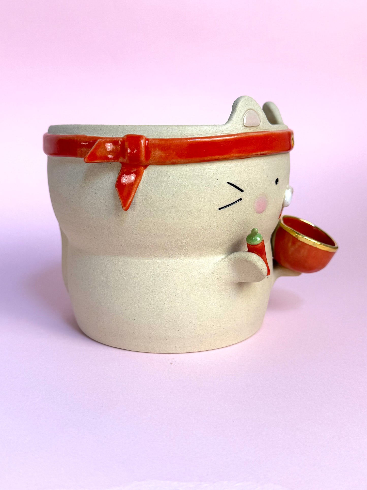 Chef cat planter