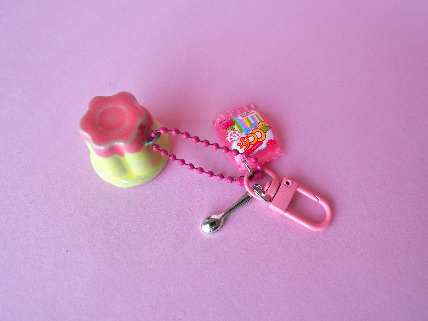 Strawberry Pudding Keychain