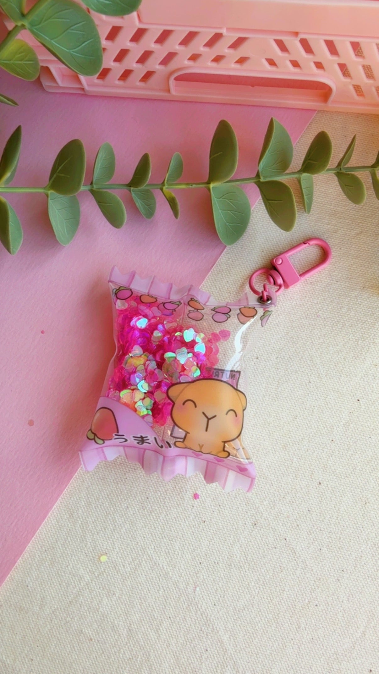 Guinea pig snacks keychain