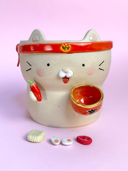 Chef cat planter