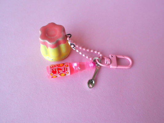 Strawberry Pudding Keychain