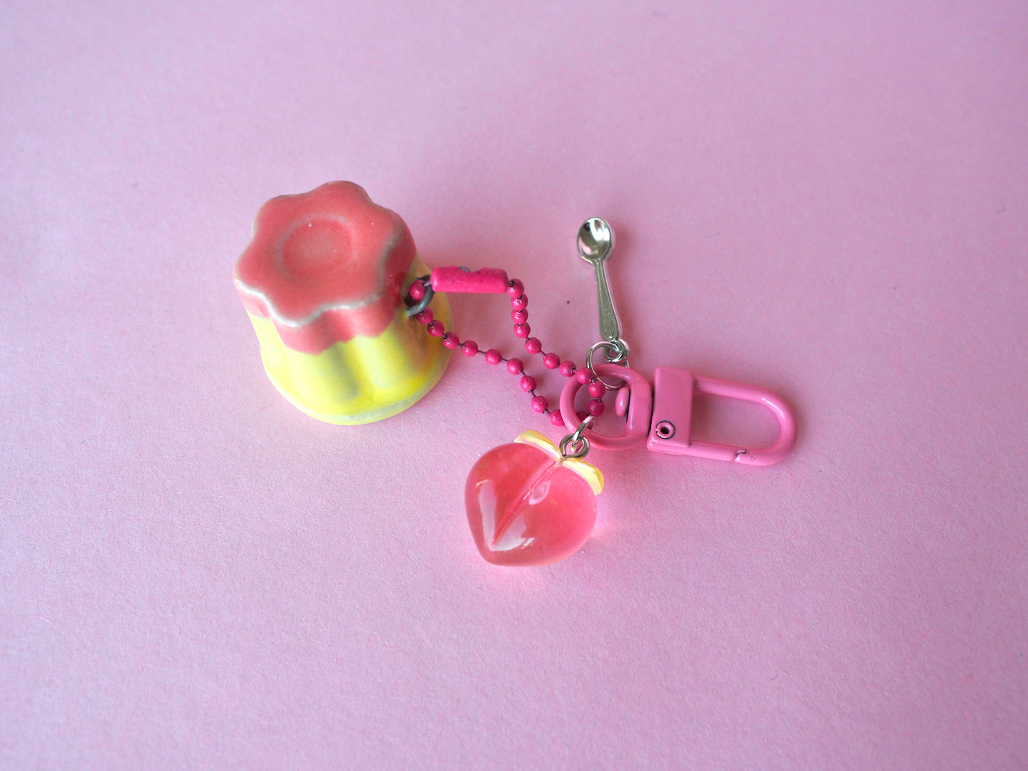 Strawberry Pudding Keychain