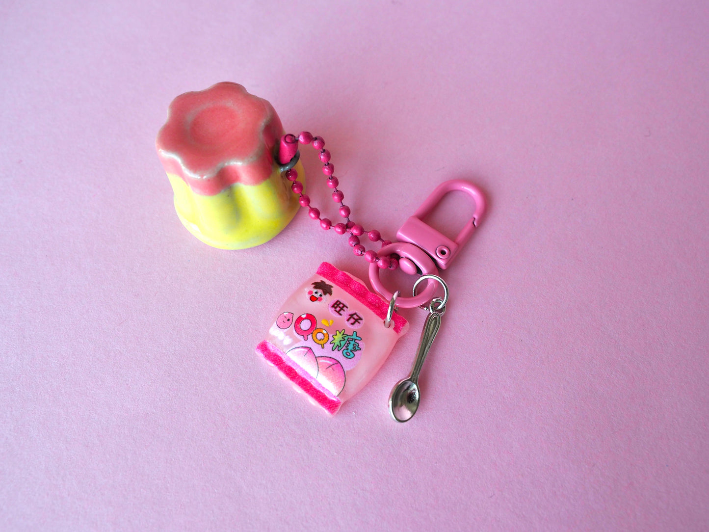 Strawberry Pudding Keychain