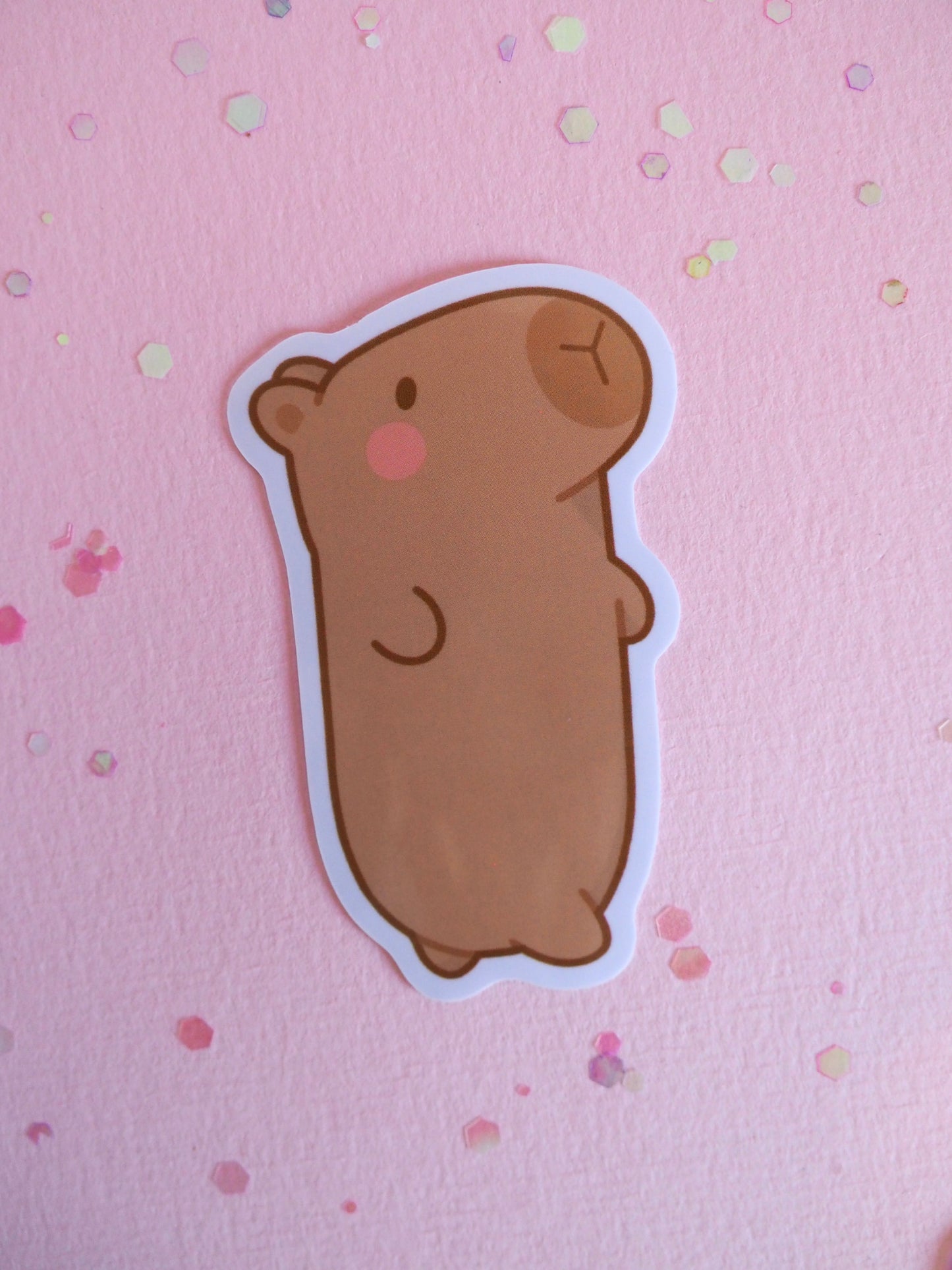 Capybara Stickers vinyl brillant 