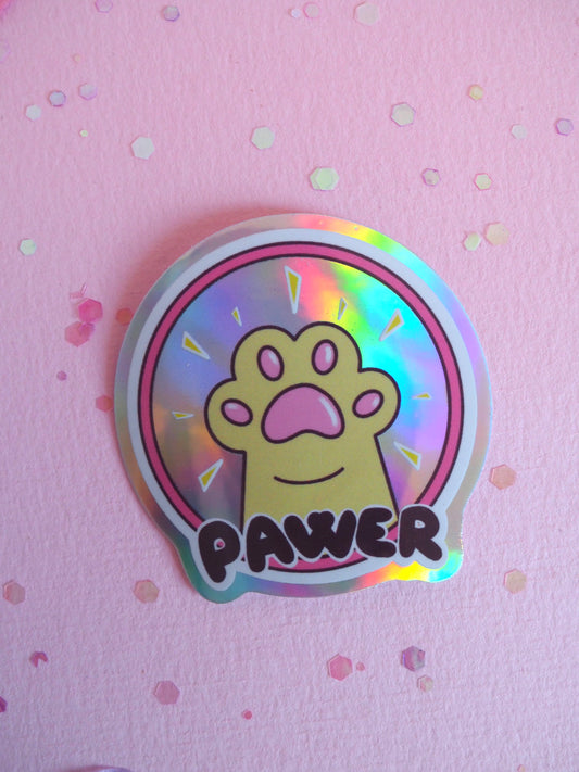 Pawer Holographic Stickers